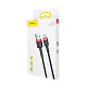 Кабель Baseus cafule Cable USB For Type-C 3A 1M Red+Black (CATKLF-B91)