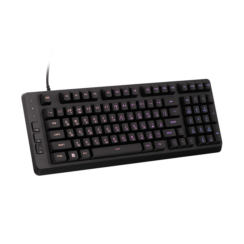 Клавіатура мембранна HyperX Alloy Origins EVE 1800 99key, Red, USB-A, EN/UA, RGB, чорний