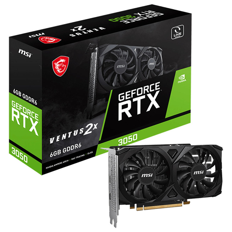 Видеокарта MSI RTX3050 GDDR6 VEN 2X E 6G OC