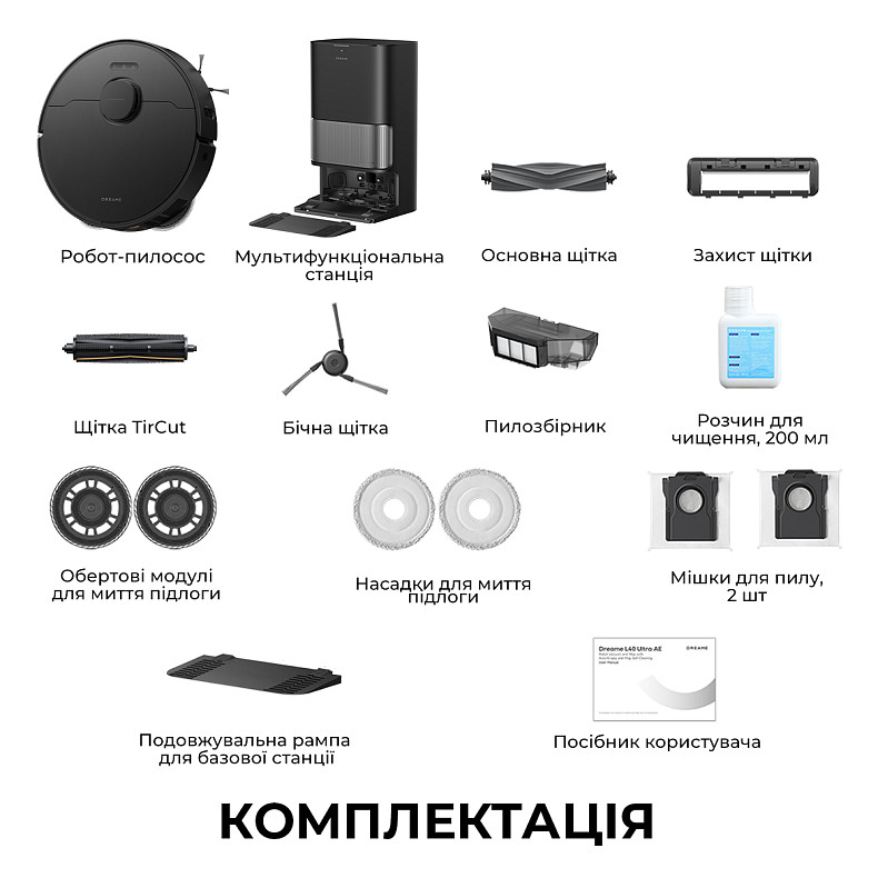 Робот-пылесос моющий Dreame Bot L40 Ultra AE Black