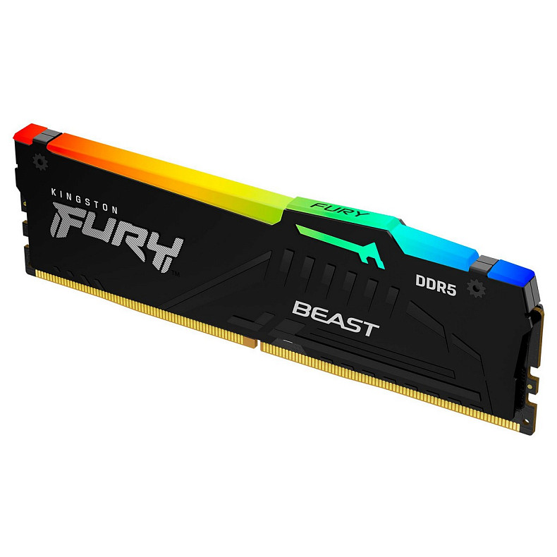 ОЗП Kingston DDR5 64GB KIT (32GBx2) 5600 FURY Beast RGB