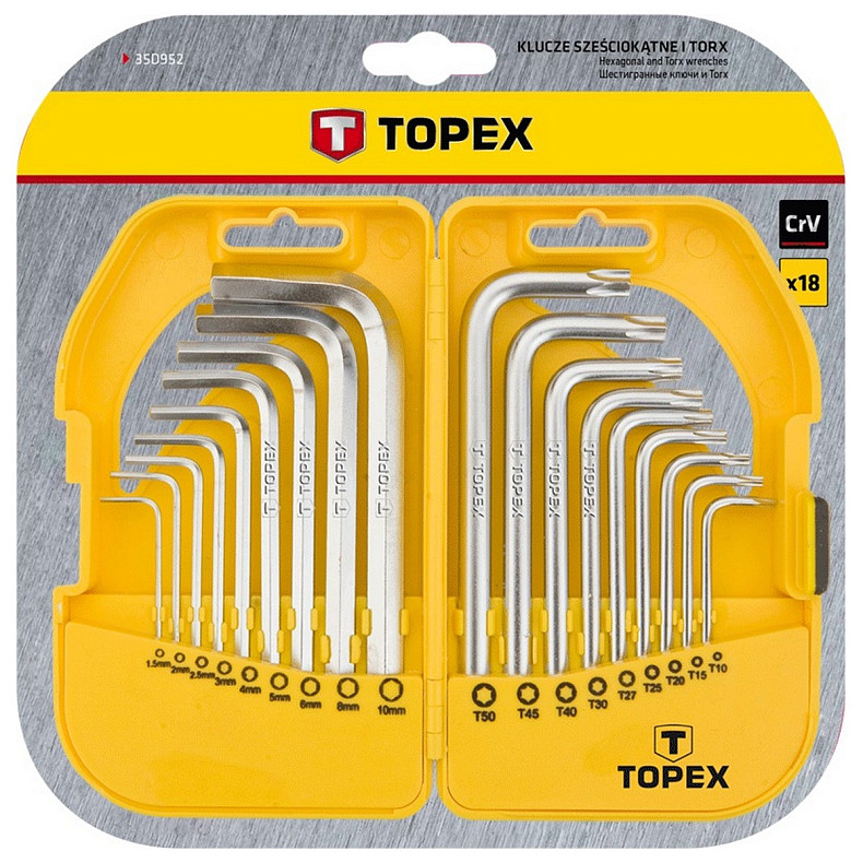 Набір шестигранних ключів TOPEX 35D952