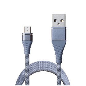 Кабель Grand-X USB-microUSB, Cu, 2.1A, 1.2м Grey (NM012GR)