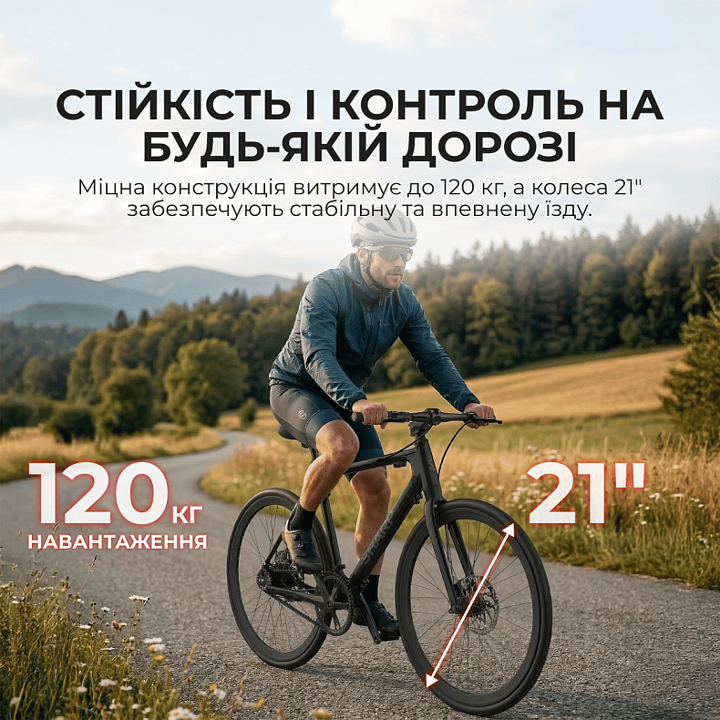 Електровелосипед Sharp 21" Black Matt (BK-RS08E-B)