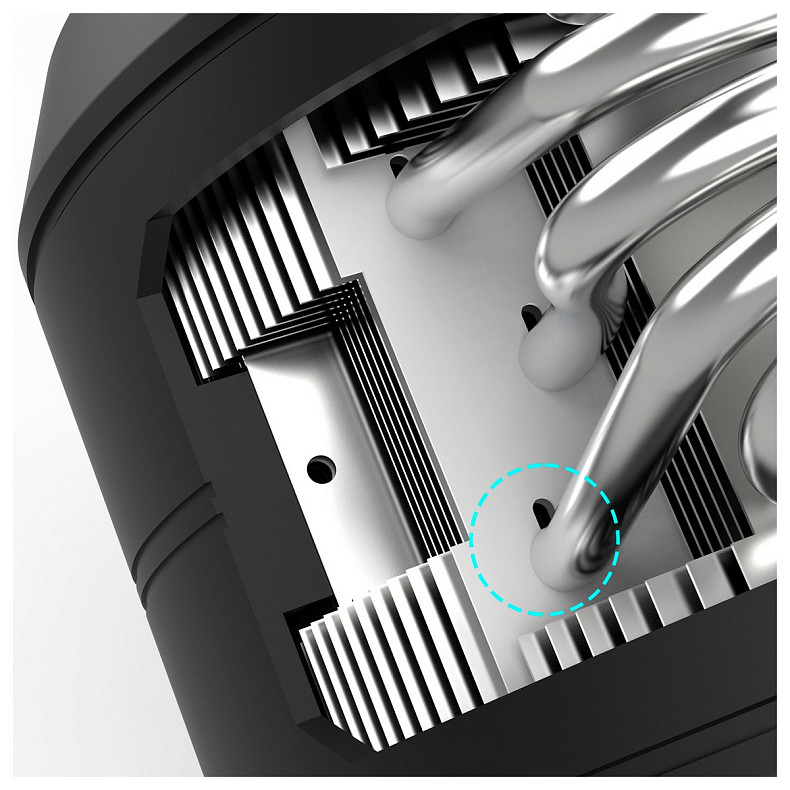 Кулер Zalman ZET5, ARGB LGA 1851, 1700, 1200, 115x, AM5, AM4, 4pin PWM, 3pin+5VARGB, black