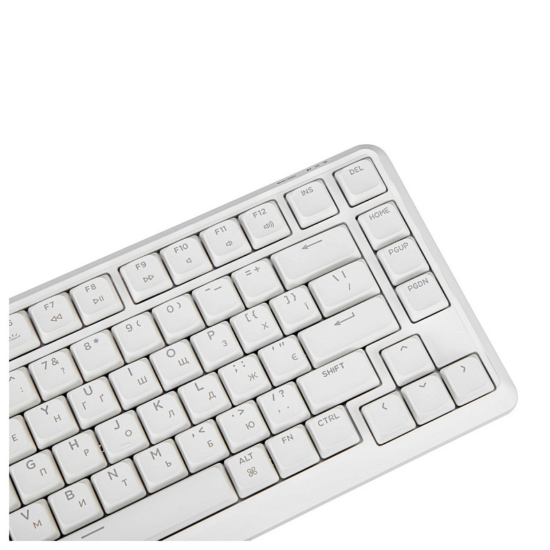 Клавиатура механическая Keychron J1 82Key, K pro Brown, WL/BT/USB-A, QMK, Hot-swap, EN/UKR, RGB, белый