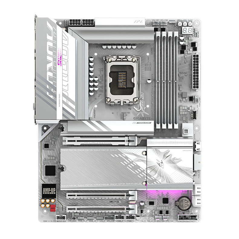 Материнська плата GIGABYTE Z89 AORUS ELITE WF7 ICE s1851 Z890 4xDDR5 M.2 HDMI DP Wi-Fi BT ATX білий