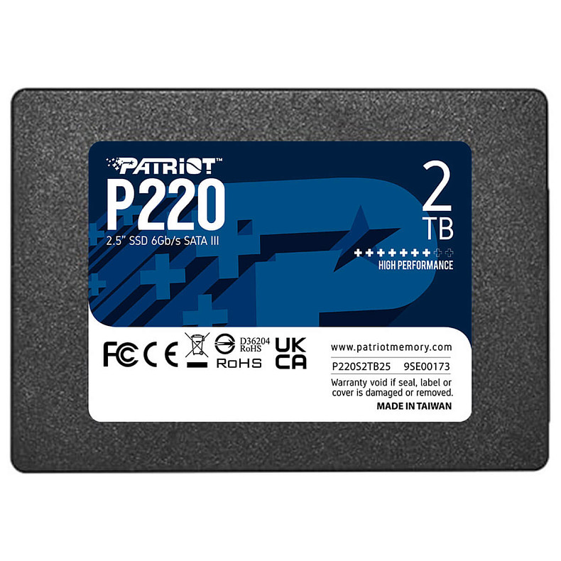 Накопитель SSD 2TB Patriot P220 2.5" SATAIII TLC (P220S2TB25)