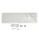 Клавиатура мембрана Keychron B6 Pro, USB/WL/BT, ivory white