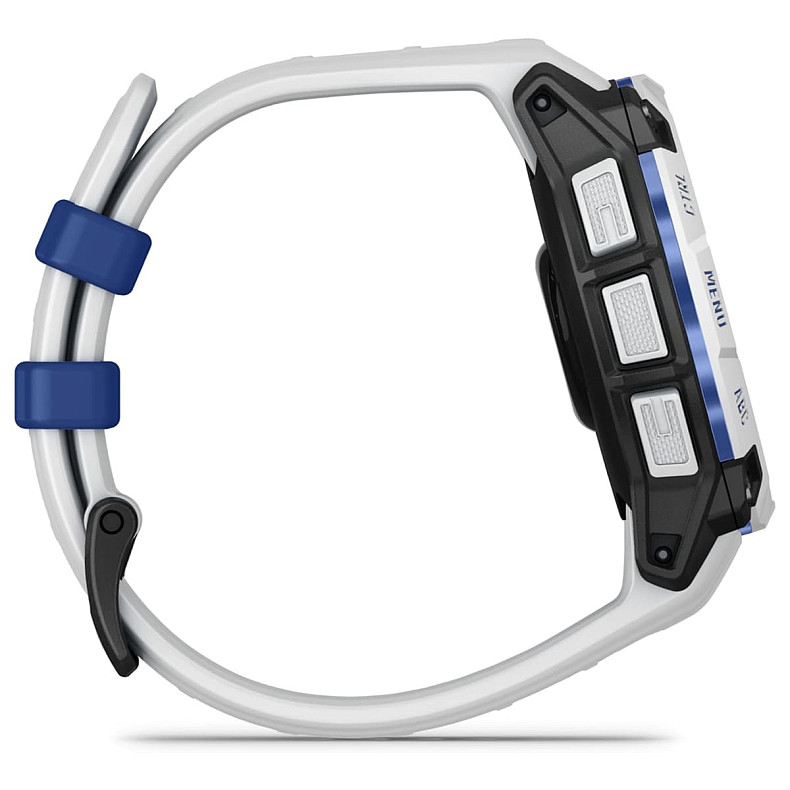 Спортивные часы Garmin Instinct 3 45mm Solar Whitestone with Whitestone/Bolt Blue Silicone (010-02934-43)