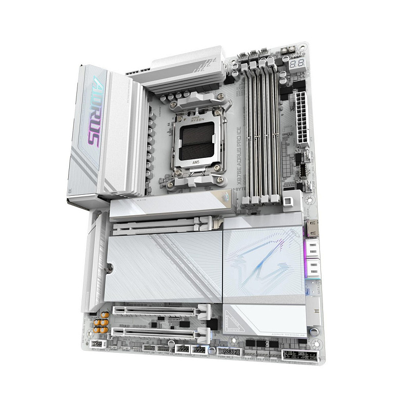 Материнская плата GIGABYTE X870 AORUS PRO ICE sAM5 X870 4xDDR5 M.2 HDMI Wi-Fi BT ATX