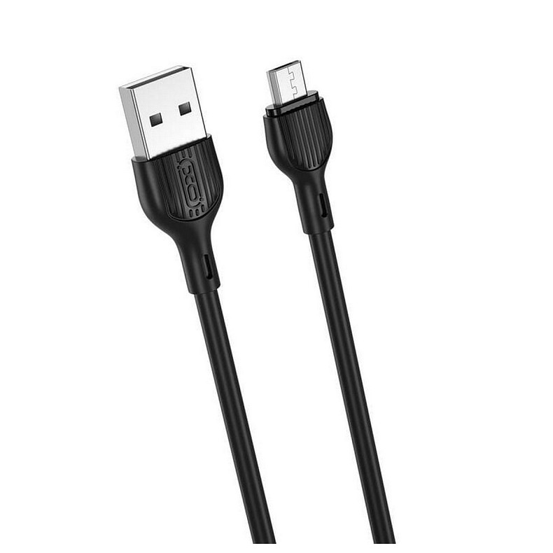 Кабель XO NB200 USB - microUSB, (M/M), 2.1A 1 м Black (6920680878109)