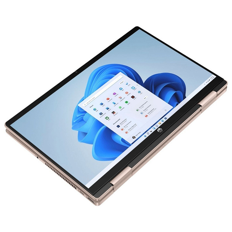 Ноутбук HP Pavilionx360 14-ek2018ru 14"FHD IPS Ts,300n/Core3-100U(4.7)/8Gb/SSD512Gb/IntlGr/W11H6/Золотисто-р