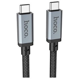 Кабель Hoco US05 USB Type-C - USB Type-C (40Gbps), USB4, 100W, 2 м, Black (US052B)