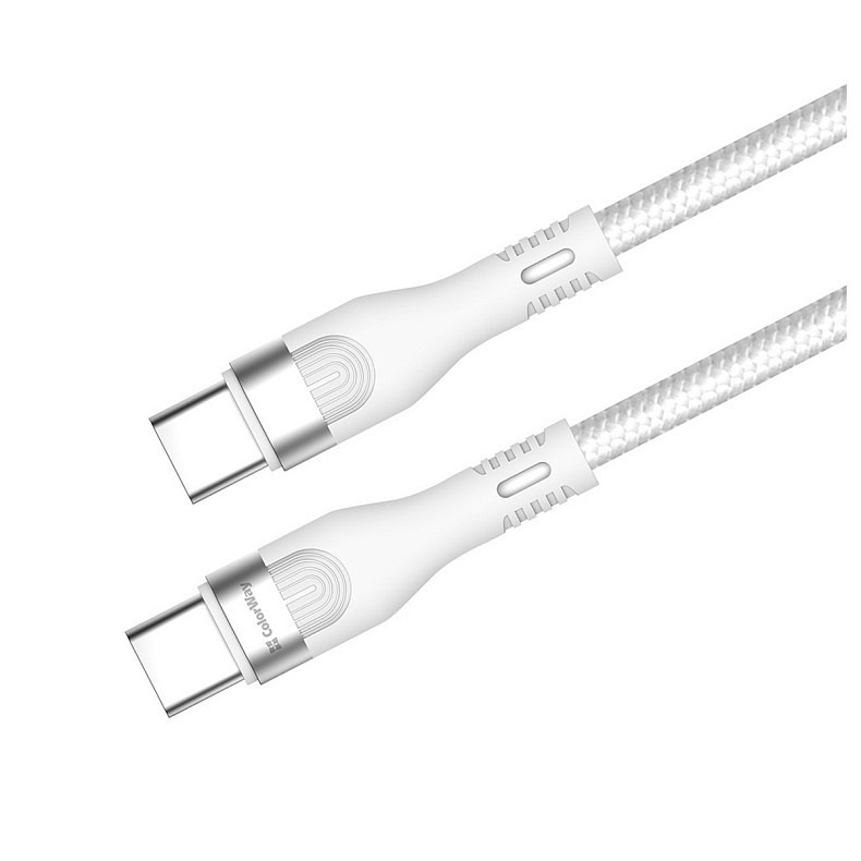 Кабель ColorWay USB Type-C + USB Type-C (M/M), 5.0 А, 1 м, White (CW-CBPDCC065-WT)
