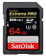 Карта пам'яті SanDisk 64GB SDXC C10 UHS-II R300/W260MB/s 4K Extreme Pro