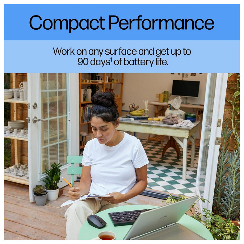 Миша HP 710 Rechargeable Silent, USB-A/WL/BT, чорний