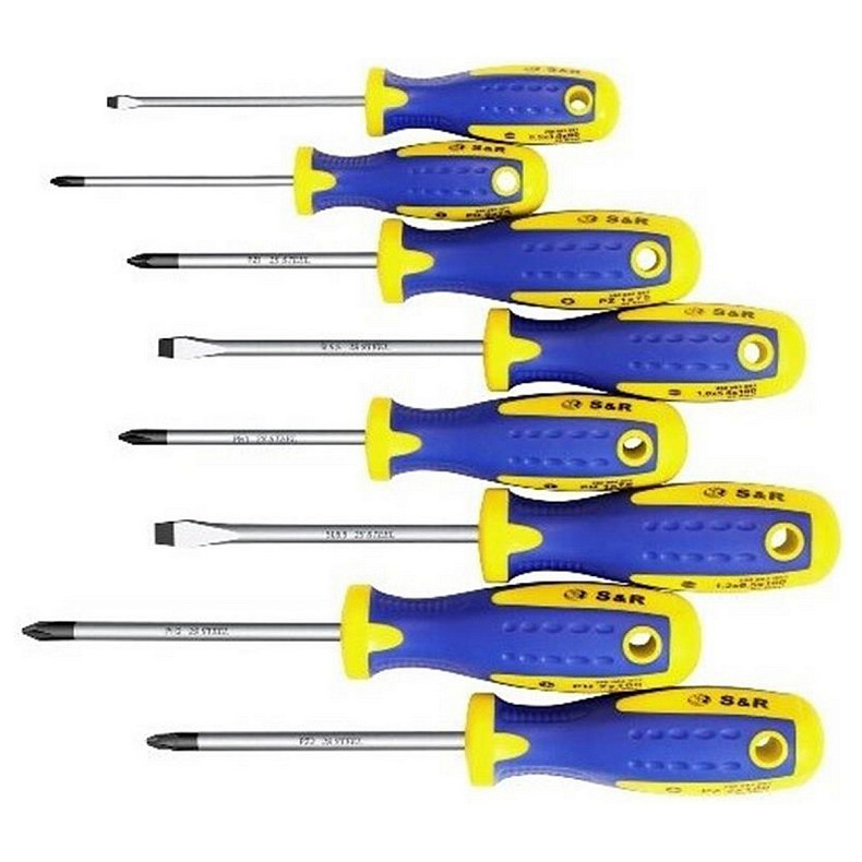 Набор отверток S&R SL-PH-PZ S2 8шт (250681108)