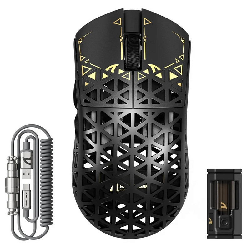 Мишка Attack Shark R5 Ultra, Wireless, PAW3950MAX сенсор, 42000dpi., 6кн., Black