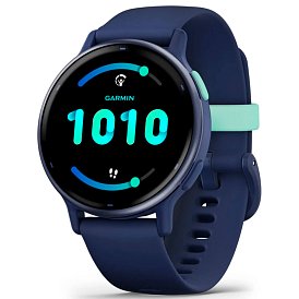 Спортивные часы GARMIN Vivoactive 5 Metallic Navy Aluminum Bezel with Navy Case and Silicone Band