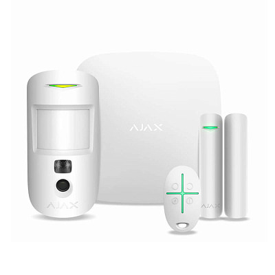Комплект охоронної сигналізації Ajax StarterKit Cam White (000016461)