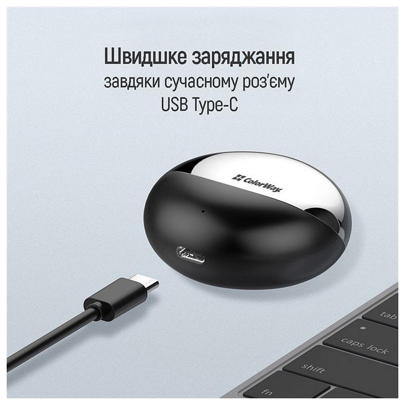 Наушники СolorWay TWS-3 Earbuds Black (CW-TWS3BK)