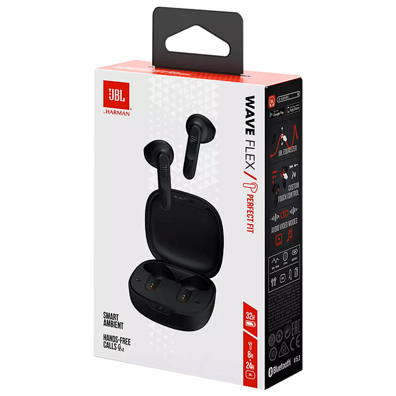 Навушники JBL Wave Flex Black (JBLWFLEXBLK)