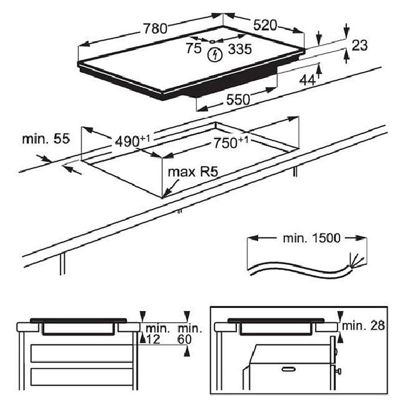 Варильна поверхня індукційна Electrolux EIV83443BW