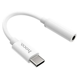 Адаптер Hoco LS30 3.5мм - USB Type-C (F/M), White (LS30W)