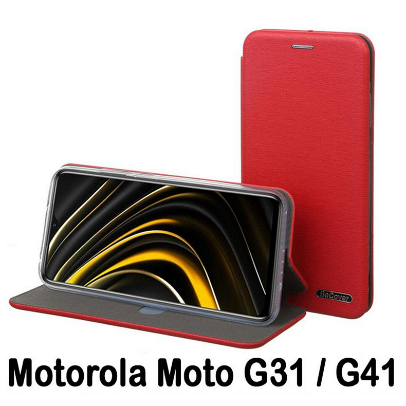 Чeхол-книжка BeCover Exclusive для Motorola Moto G31/G41 Burgundy Red (707912)