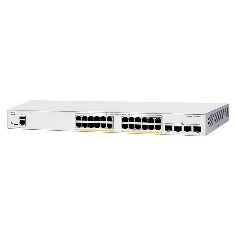 Коммутатор Cisco Catalyst 1200 24xGE, Full PoE, 4x1G SFP