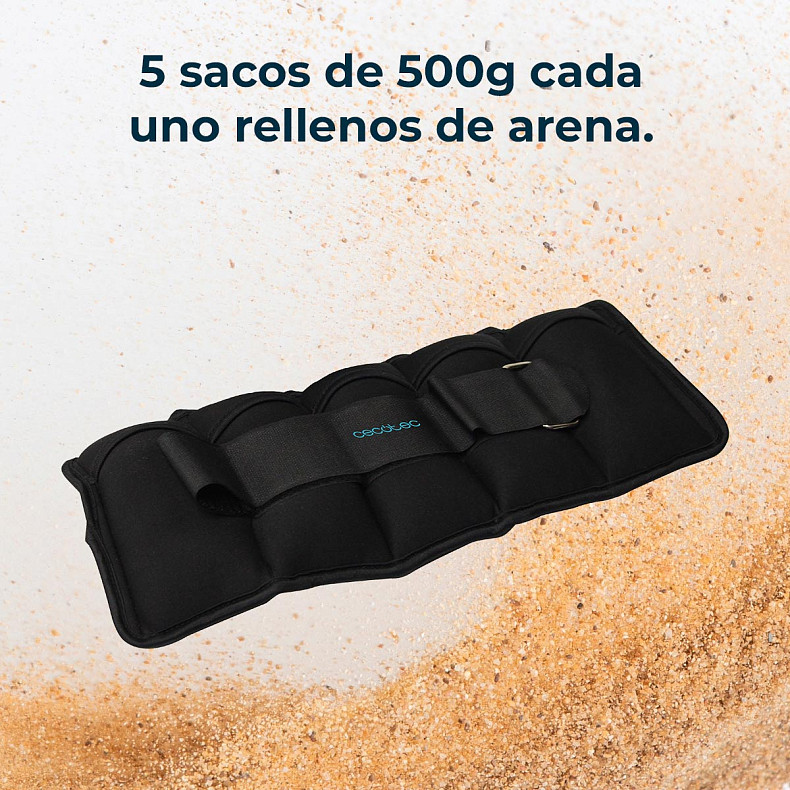 Утяжелители Cecotec Drumfit AnkleBell 2500 Neo (2шт по 2,5кг)