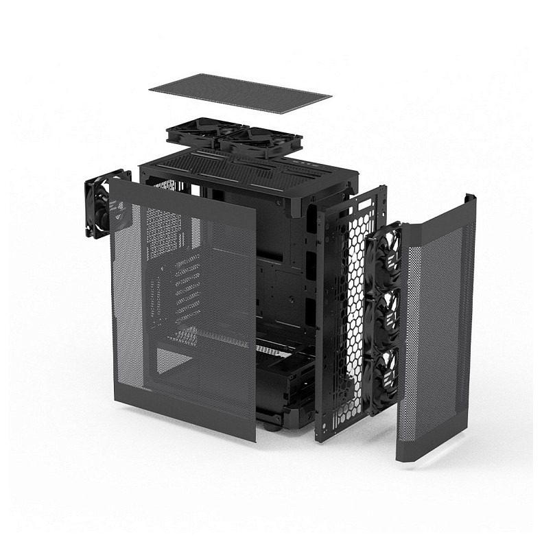 Корпус Zalman I4 без БП 6x120мм VGA 320мм LCS ready Mesh Side/Front Panel ATX чёр
