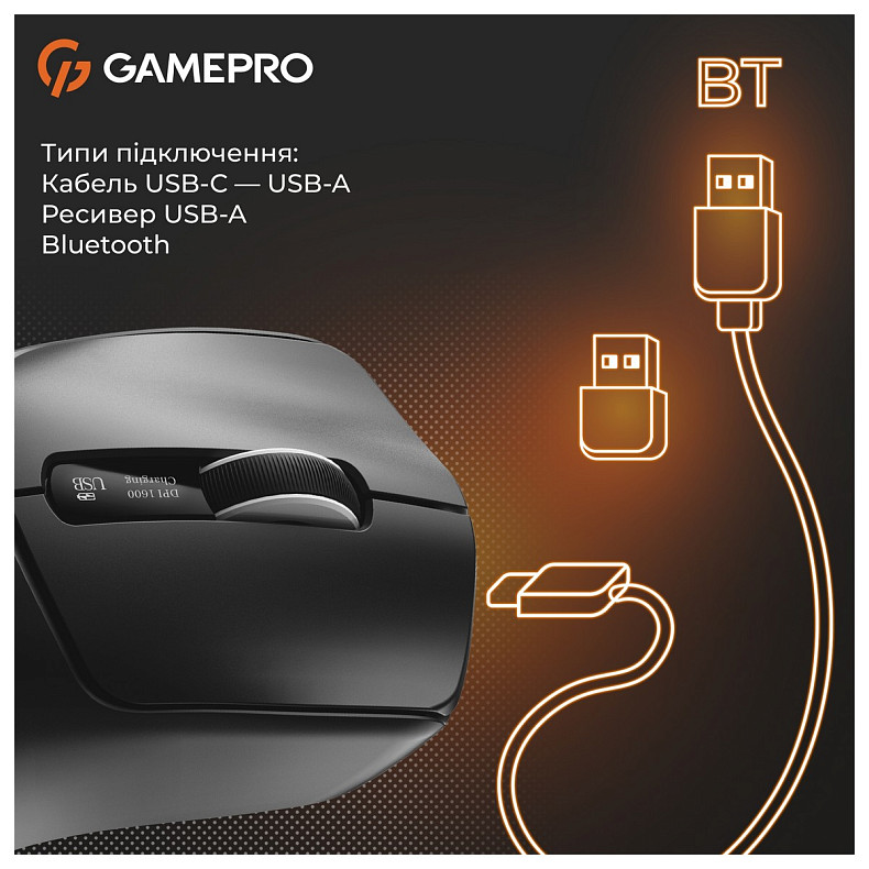 Миша GamePro Genesis Ranker Black (GM012B)