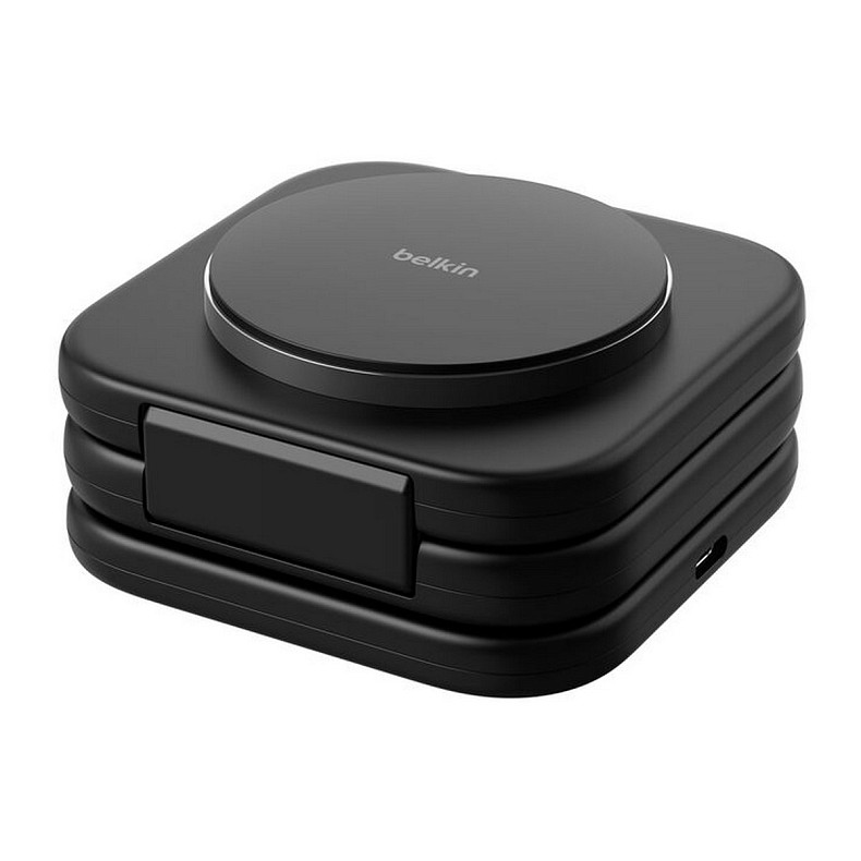 Зарядное устройство беспроводное Belkin 3в1 Travel Pad Wireless Qi2 15Вт, черный