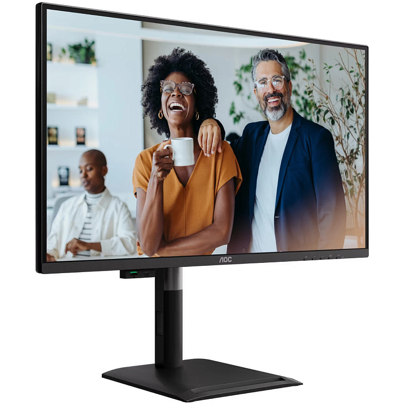 Монітор AOC 27" Q27P4CV, QHD, IPS, 120Hz, HDMI, DP, USB-C, RJ-45, USB-hub, HAS, Pivot, колонки
