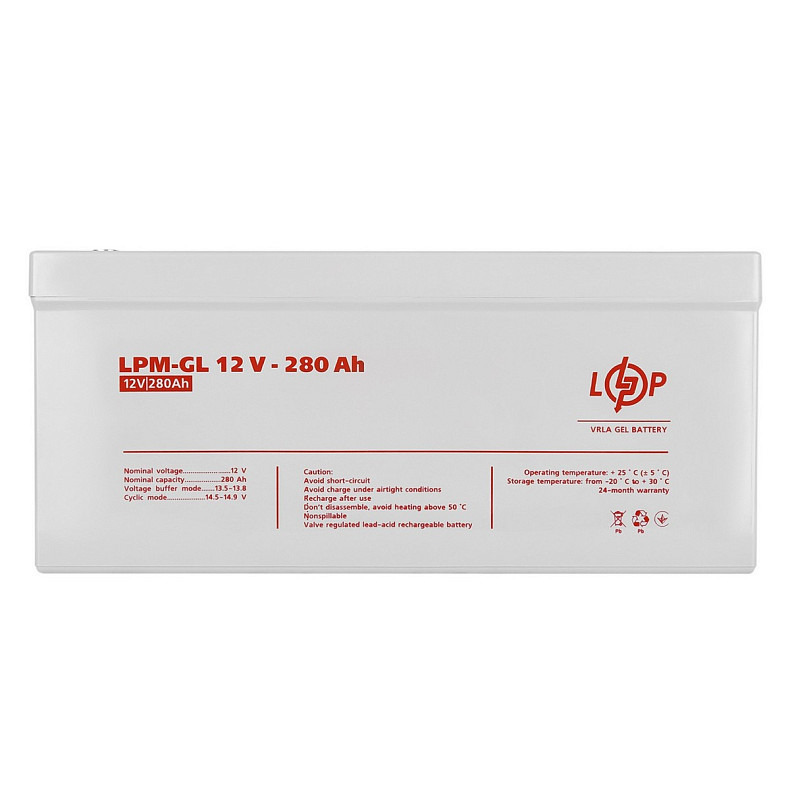 Акумуляторна батарея LogicPower 12V 280AH (LPM-GL 12 - 280 AH) GEL