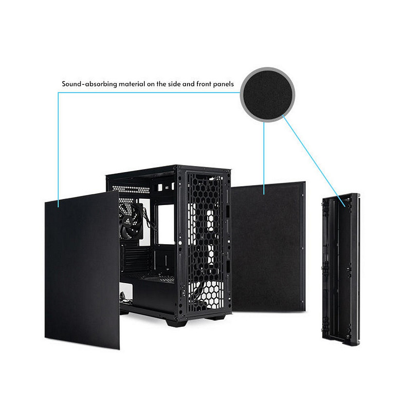 Корпус Chieftec pro mini az-01b-op mATX, без БЖ, black