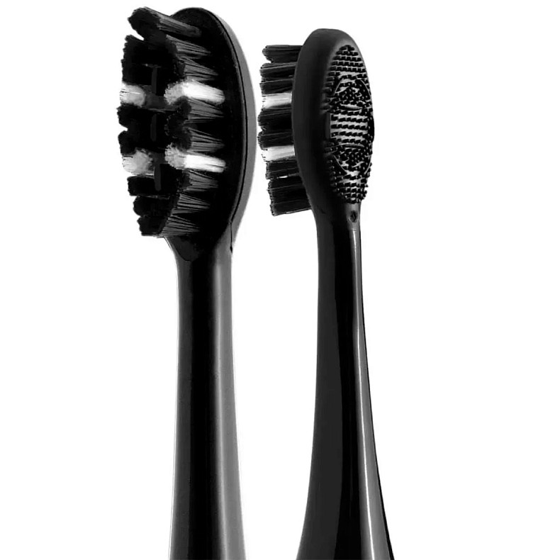 Головки для звукової зубної щітки VITAMMY Onyx, 4 шт біло-чорні