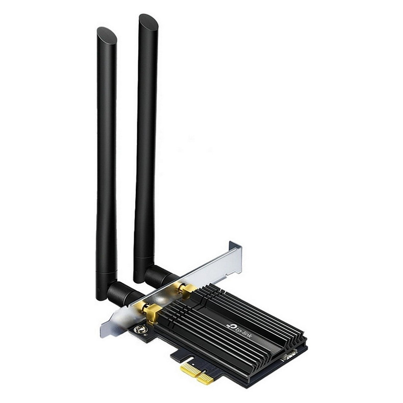 Беспроводной адаптер PCIe TP-Link ARCHER TX50E (AX3000, Wi-Fi 6, Bluetooth 5.0, WPA3, 2 внешних анте
