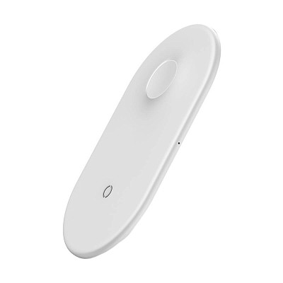 Baseus 2 in1 Wireless Charger Pad White (BSWC-P19) - ПУ