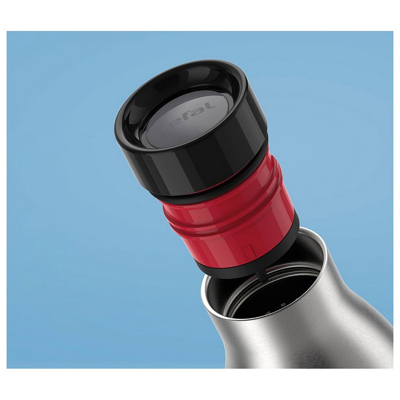 Термопляшка Tefal Bludrop soft touch, 500мл, нержавіюча сталь, блакитний (N3110710)