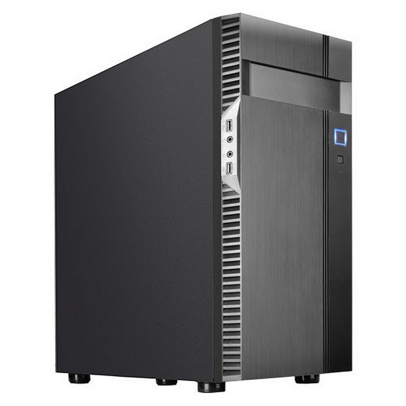 Корпус SilverStone PS14B-E, без БП, 2xUSB3.0, Steel Side Panel, ATX, Black