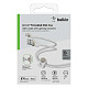 Кабель Belkin USB-A > Lightning, 1м, плетений, силіконовий, з ремінцем на м