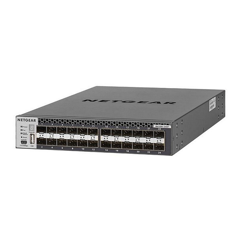 Коммутатор NETGEAR M4300-24XF (XSM4324FS) 24xSFP+, 2x10GE combo, управляемый L3 с возможностью стека.