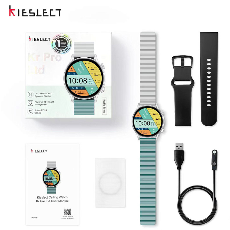 Смарт-часы Kieslect Smart Calling Watch Kr Pro Ltd Silver