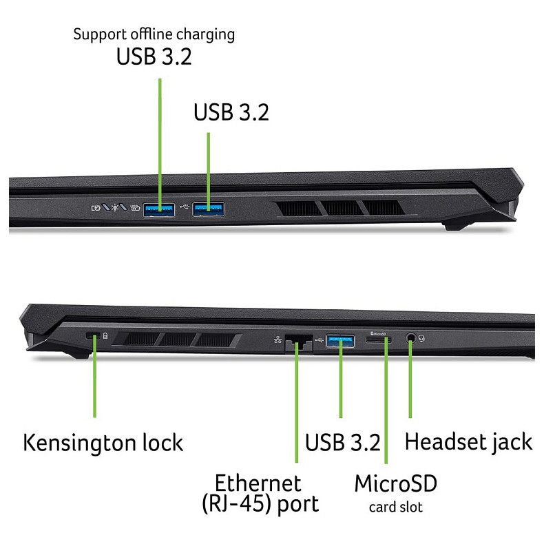 Ноутбук Acer Nitro V 16 ANV16-42 16" WUXGA IPS, AMD R7-260, 32GB, F1TB, NVD5070-8, Lin, черный