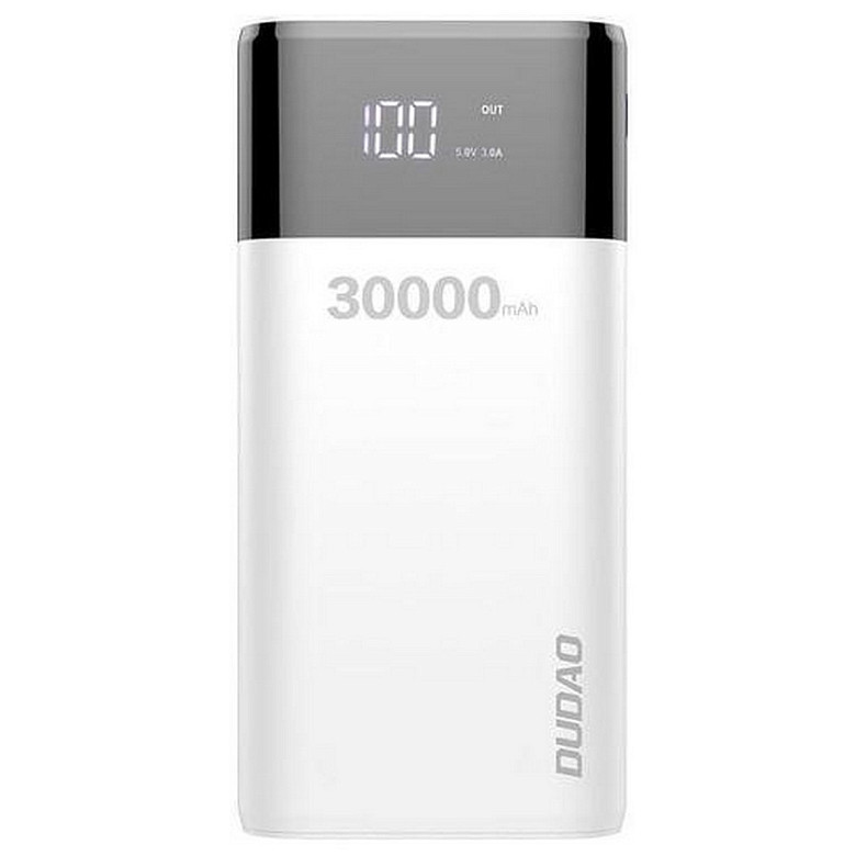 Универсальная мобильная батарея Dudao Power Bank K8Max 30000mAh White (6973687240776)