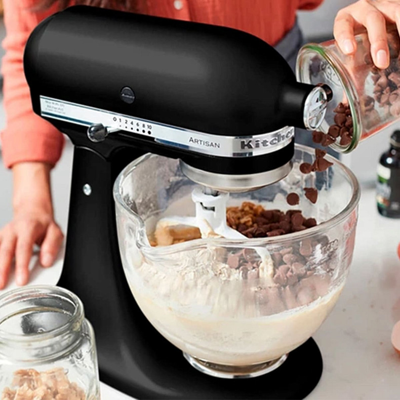 Кухонный комбайн KitchenAid Artisan 4,8 л 5KSM175PSEOB с откидным блоком черный