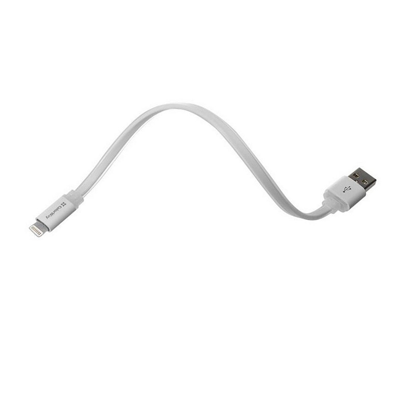 Кабель ColorWay USB-Lihgtning, 0.25м White (CW-CBUM-LM25W)